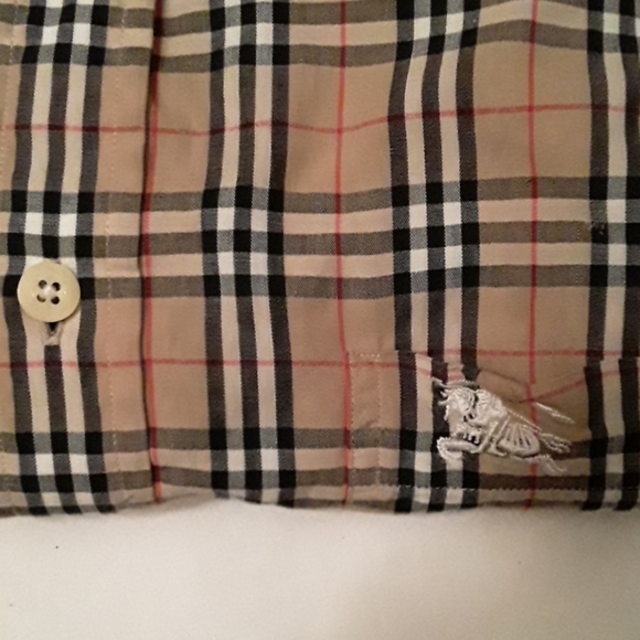 BURBERRY MEN'S SHORT SLEEVE SHIRT M - Picture 3 of 5